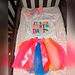 Baby girl rainbow birthday dress (12-18months)